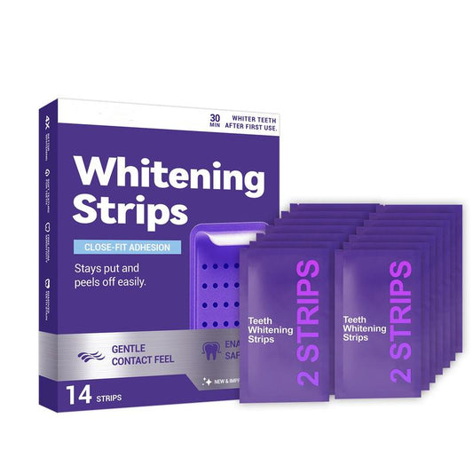Tiras Blanqueadoras Dentales Purple Shine — Efecto Inmediato con Extractos Vegetales | Sin Sensibilidad