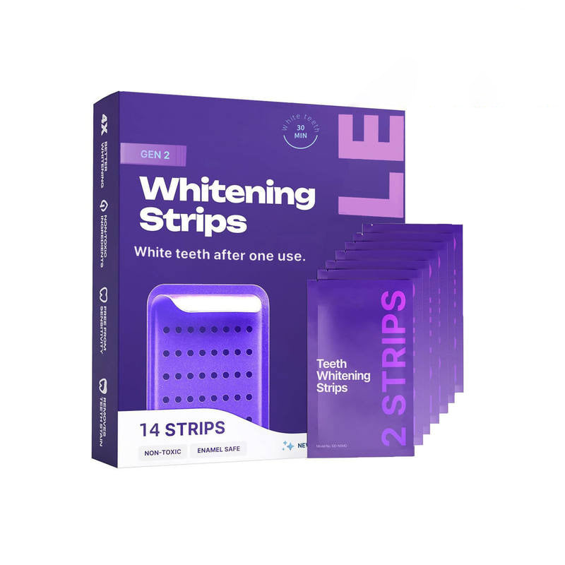 Tiras Blanqueadoras Dentales Purple Shine — Efecto Inmediato con Extractos Vegetales | Sin Sensibilidad