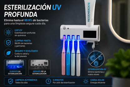 UV20 - Dispensador de Pasta Dental con Esterilizador UV